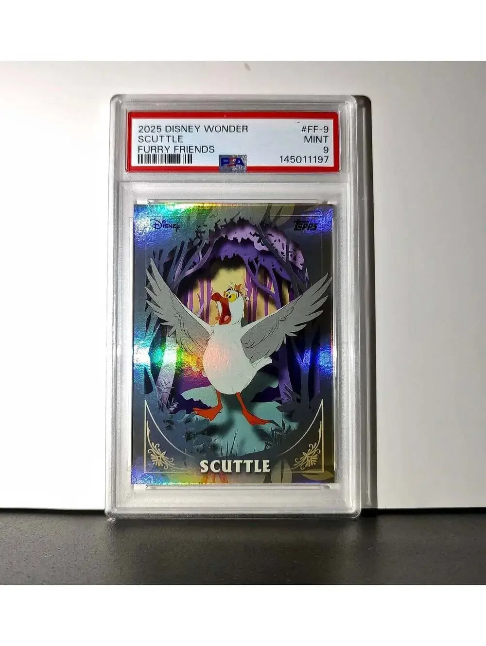 Scuttle 2025 Topps Disney #FF-9 Furry Friends Card The Little Mermaid PSA 9 MT
